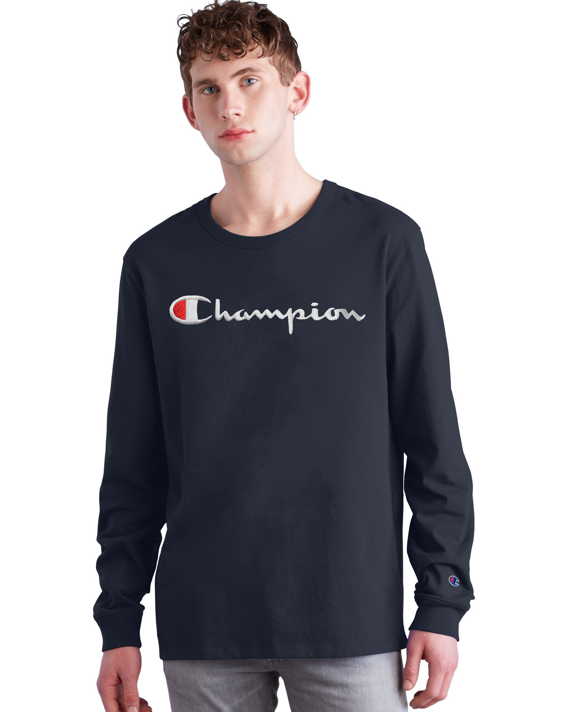 Champion script long sleeve 2024 shirt