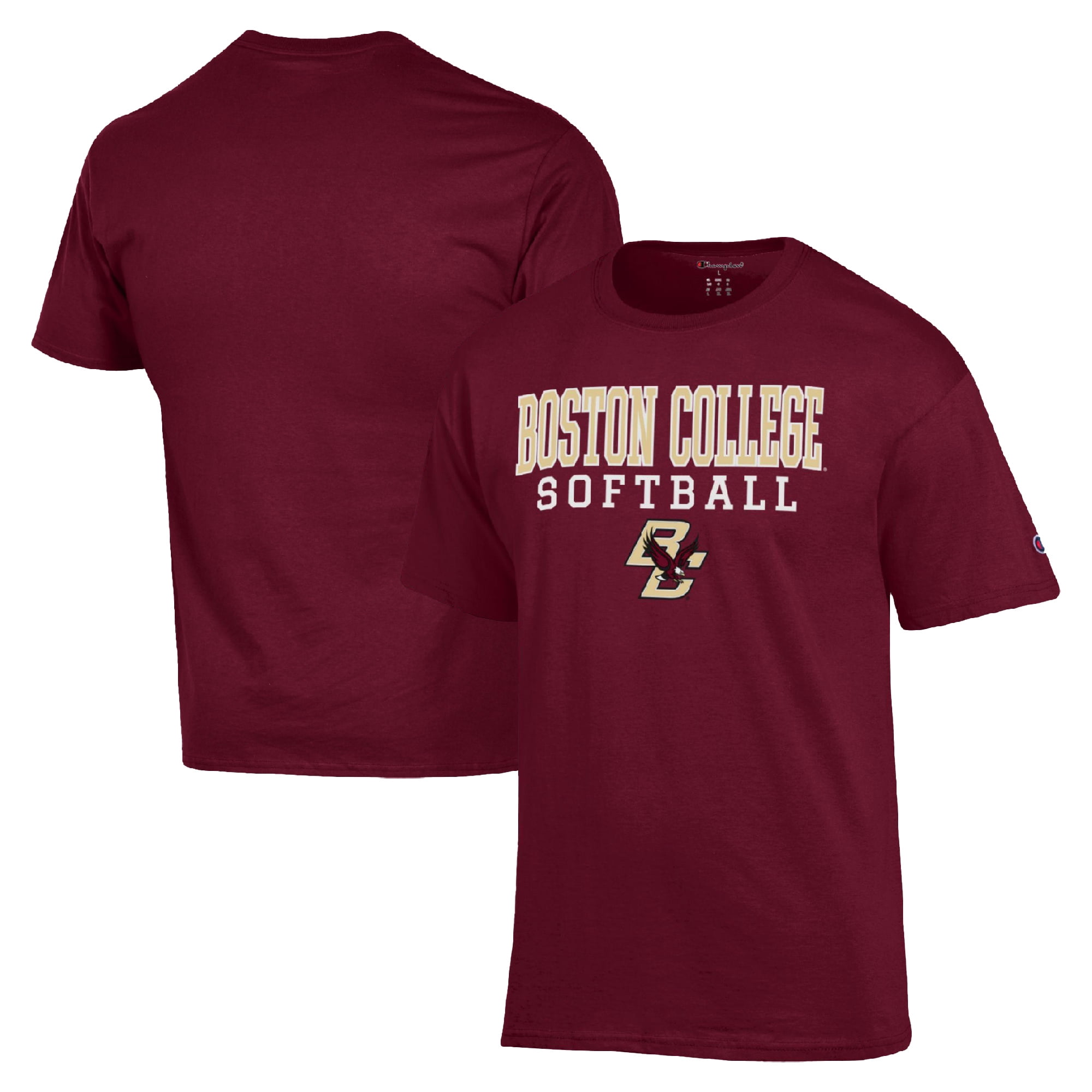 Men's Champion Maroon Boston College Eagles Stack Logo Softball ...