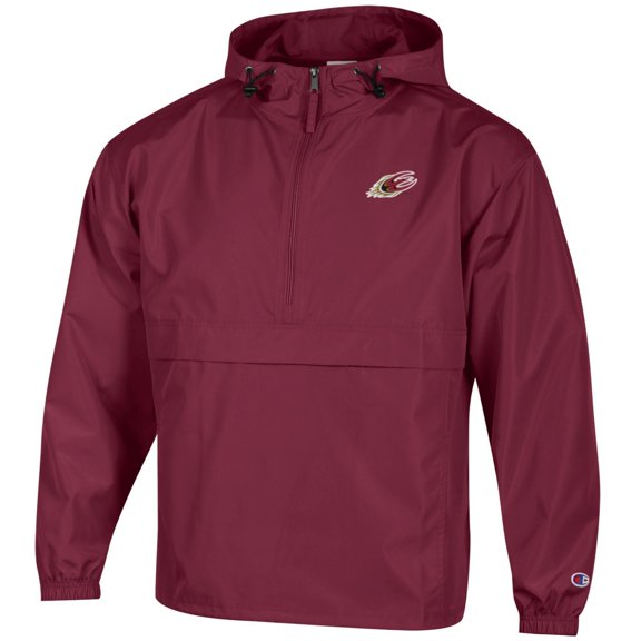 Men's Champion Maroon Elon Phoenix Packable Half-Zip Hooded Jacket
