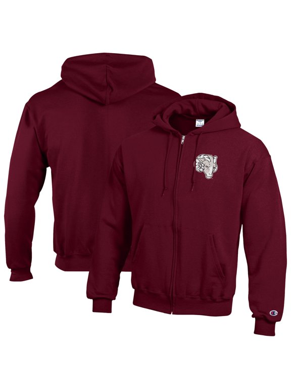Men's Champion Maroon Fordham Rams Eco Powerblend Full-Zip Hoodie