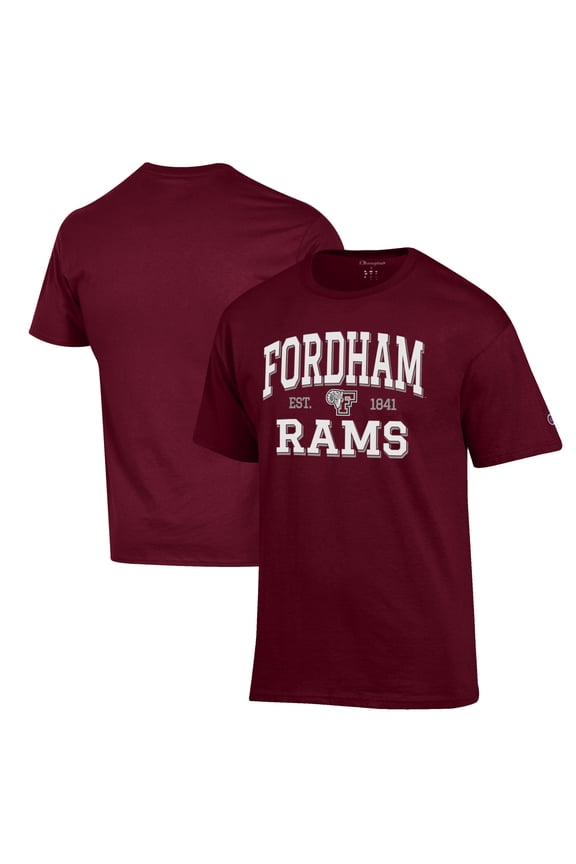 Men's Champion Maroon Fordham Rams Est. Date Jersey T-Shirt