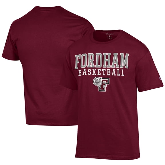 Men's Champion  Maroon Fordham Rams Icon Logo Basketball Jersey T-Shirt