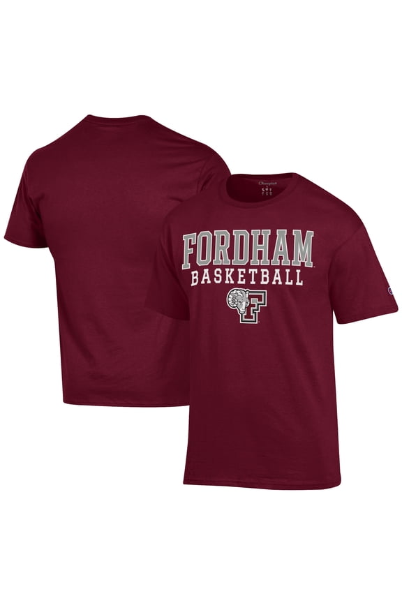 Men's Champion  Maroon Fordham Rams Icon Logo Basketball Jersey T-Shirt