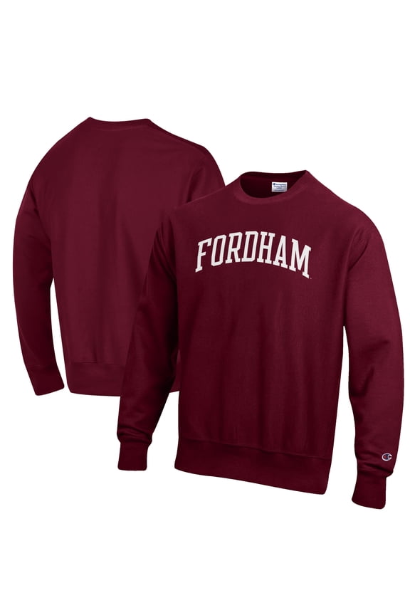 Men's Champion Maroon Fordham Rams Reverse Weave Fleece Crewneck Sweatshirt