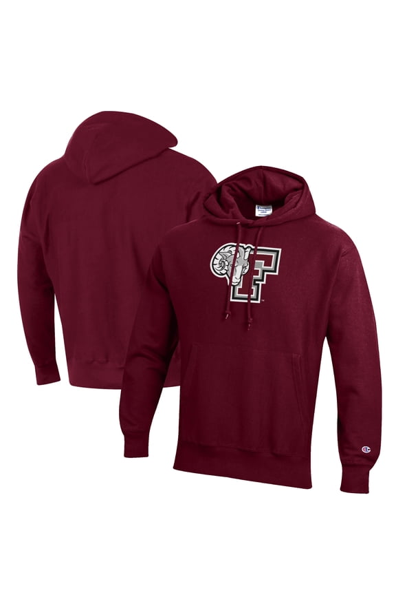 Men's Champion Maroon Fordham Rams Reverse Weave Fleece Pullover Hoodie