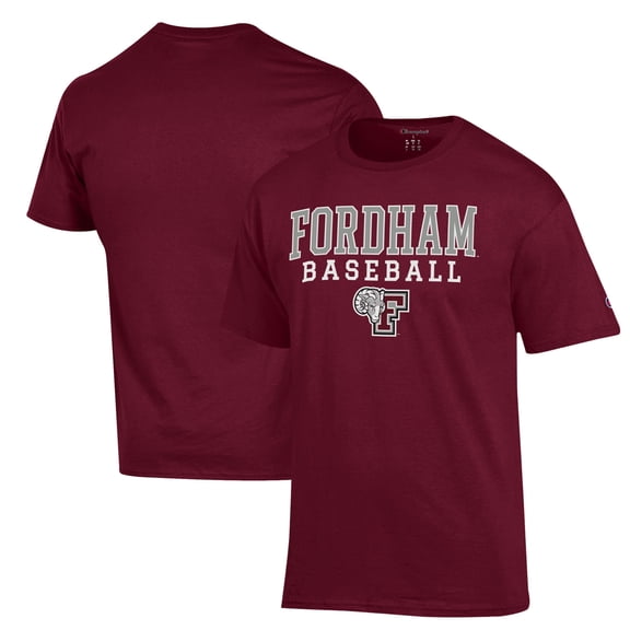 Men's Champion  Maroon Fordham Rams Stack Baseball T-Shirt