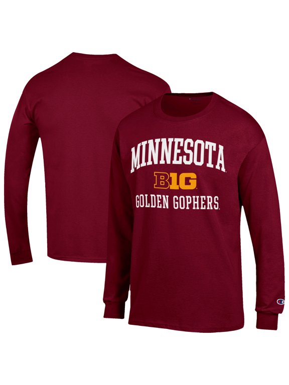 Men's Champion Maroon Minnesota Golden Gophers Big Ten Long Sleeve T-Shirt