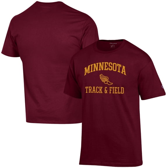 Men's Champion  Maroon Minnesota Golden Gophers Track & Field Icon T-Shirt