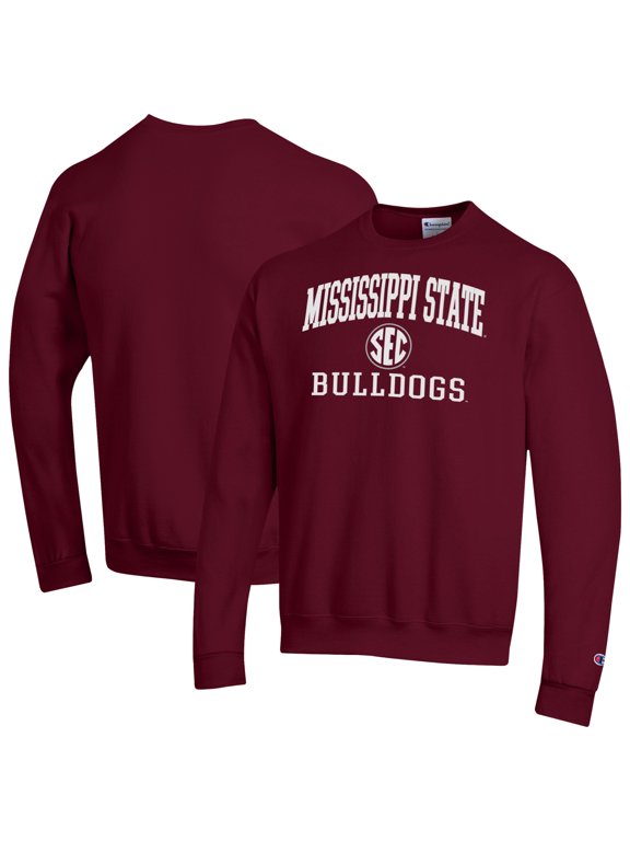 Men's Champion Maroon Mississippi State Bulldogs Team Fleece Pullover Sweatshirt