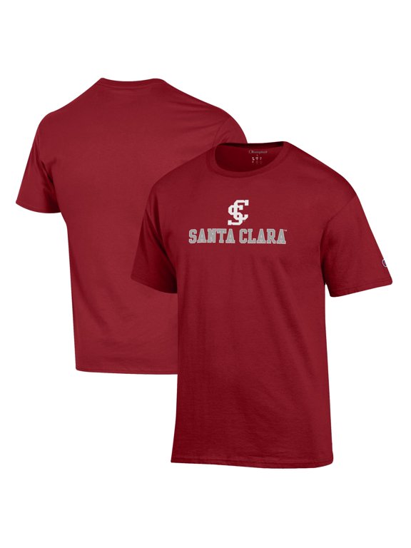 Men's Champion Maroon Santa Clara Broncos Jersey T-Shirt