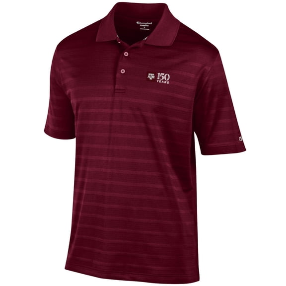 Men's Champion Maroon Texas A&M Aggies 150 Years Textured Solid Polo