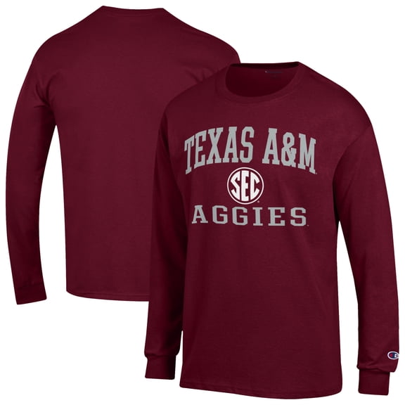 Men's Champion Maroon Texas A&M Aggies Team Long Sleeve T-Shirt