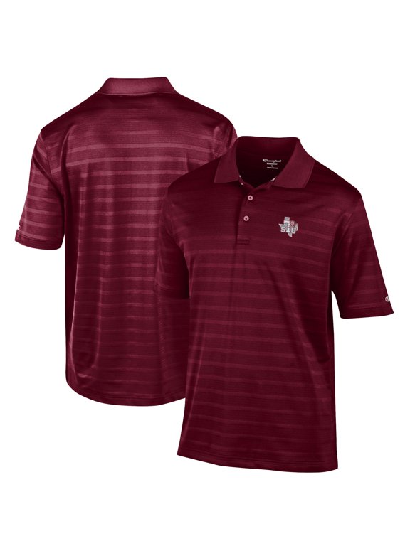 Men's Champion Maroon Texas Southern Tigers Relaxed Fit Textured Solid Polo
