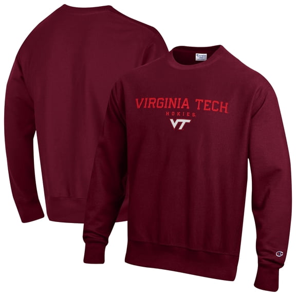 Men's Champion  Maroon Virginia Tech Hokies Relentless Reverse Weave Sweatshirt