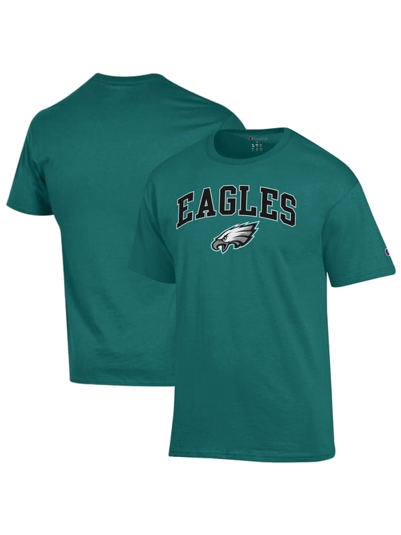 Men's Champion Midnight Green Philadelphia Eagles Arch Over Logo T-Shirt
