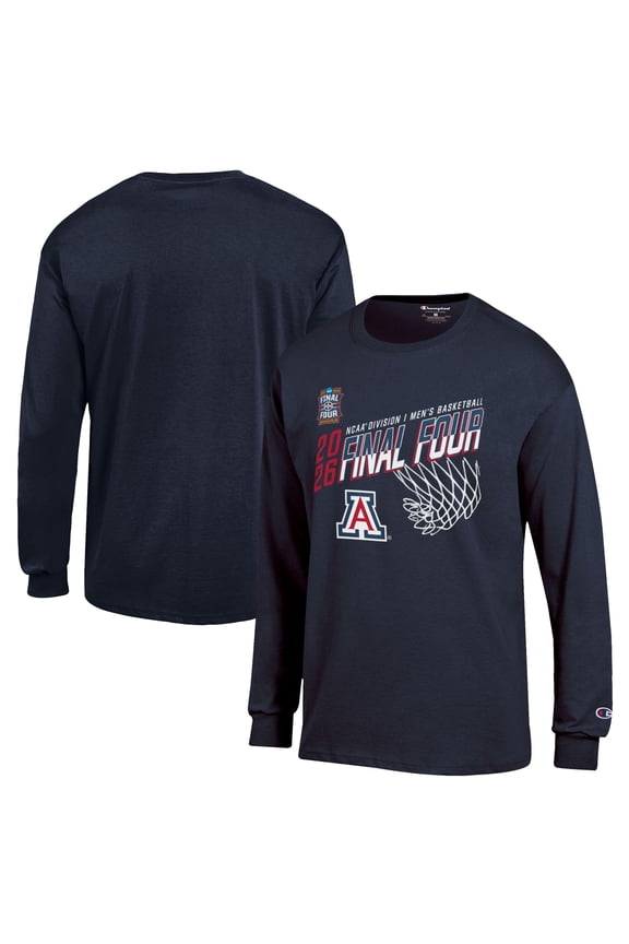Men's Champion Navy Arizona Wildcats 2026 NCAA Men's Basketball Tournament March Madness Final Four Long Sleeve T-Shirt