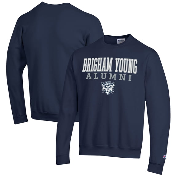 Men's Champion Navy BYU Cougars Alumni Logo Pullover Sweatshirt
