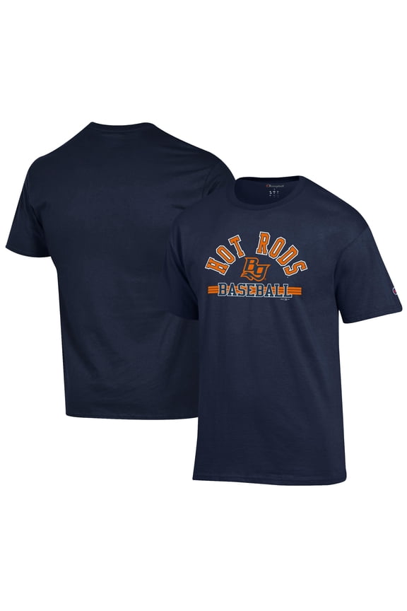 Men's Champion Navy Bowling Green Hot Rods Jersey T-Shirt