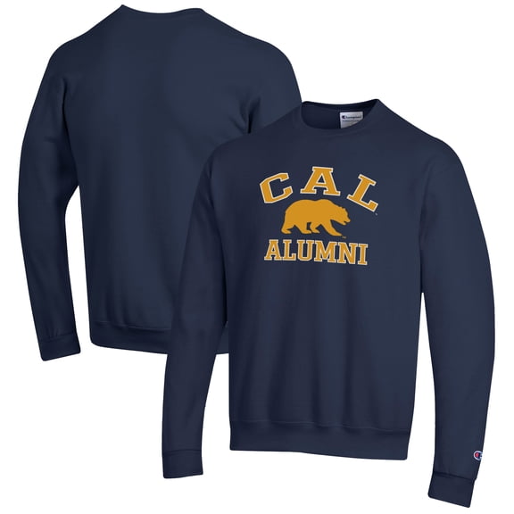 Men's Champion Navy Cal Bears Alumni Logo Arch Pullover Sweatshirt