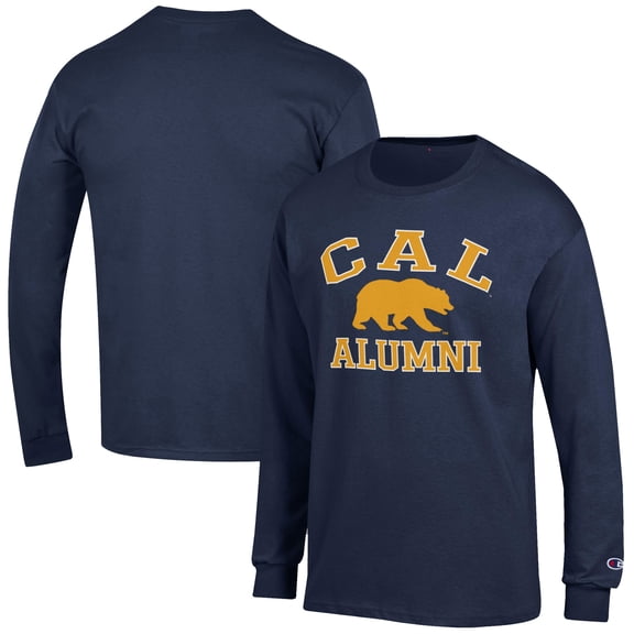 Men's Champion  Navy Cal Bears Alumni Logo Long Sleeve T-Shirt