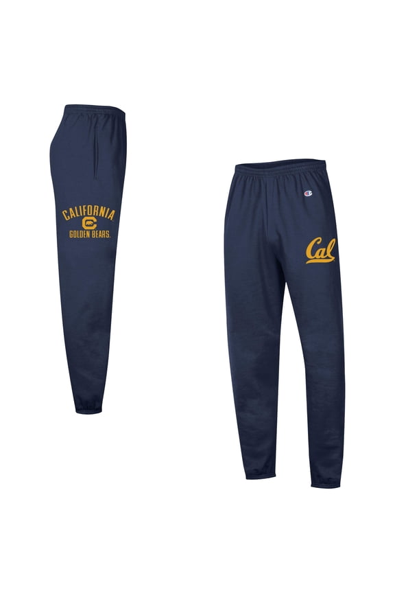 Men's Champion Navy Cal Bears Powerblend Banded Fleece Sweatpants