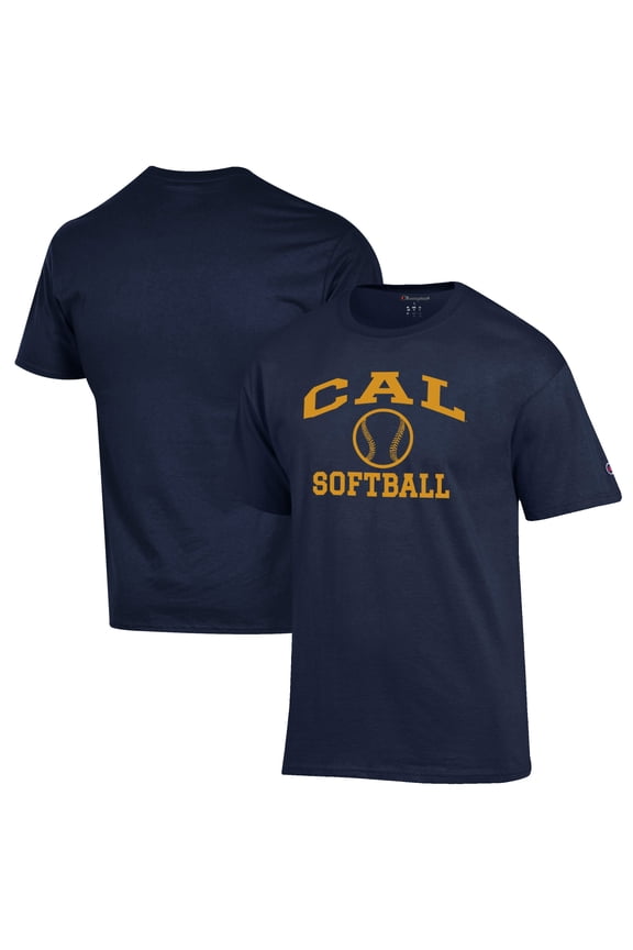 Men's Champion Navy Cal Bears Softball Icon T-Shirt