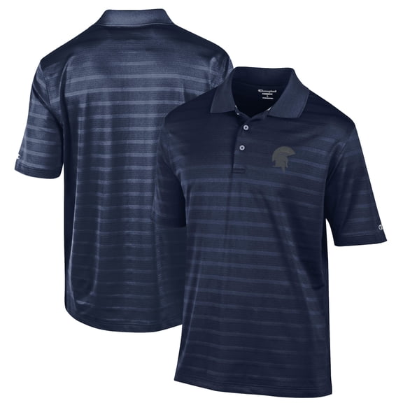 Men's Champion Navy Case Western Reserve Spartans Relaxed Fit Textured Solid Polo