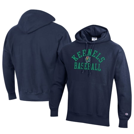 Men's Champion Navy Cedar Rapids Kernels Baseball Reverse Weave Pullover Hoodie