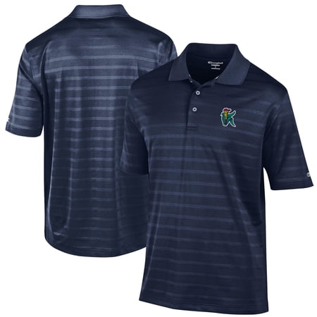 Men's Champion Navy Cedar Rapids Kernels Textured Solid Polo