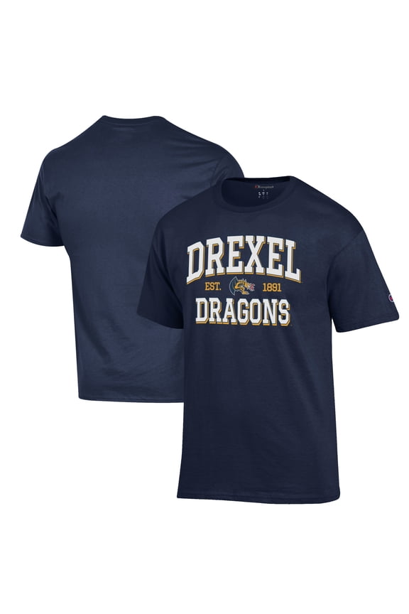 Men's Champion Navy Drexel Dragons Est. Date Jersey T-Shirt