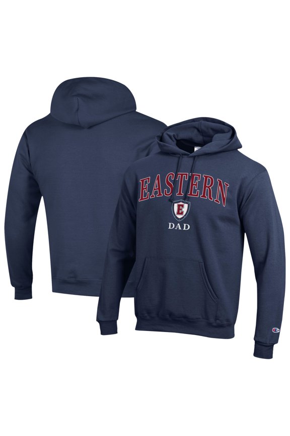 Men's Champion  Navy Eastern Connecticut State Warriors Arch Dad Eco Powerblend Hoodie