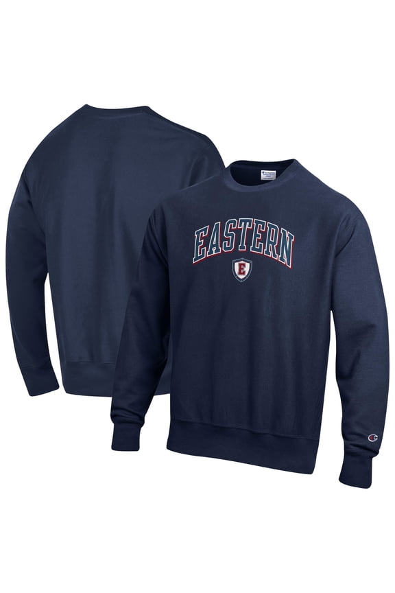Men's Champion Navy Eastern Connecticut State Warriors Reverse Weave Sweatshirt