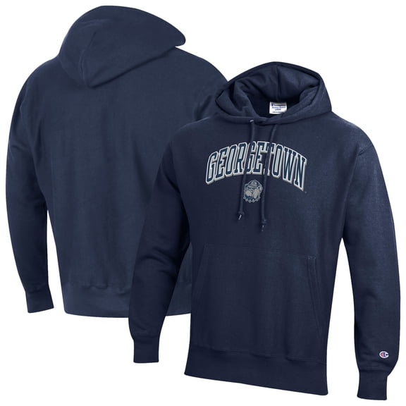 Men's Champion Navy Georgetown Hoyas Reverse Weave Hoodie
