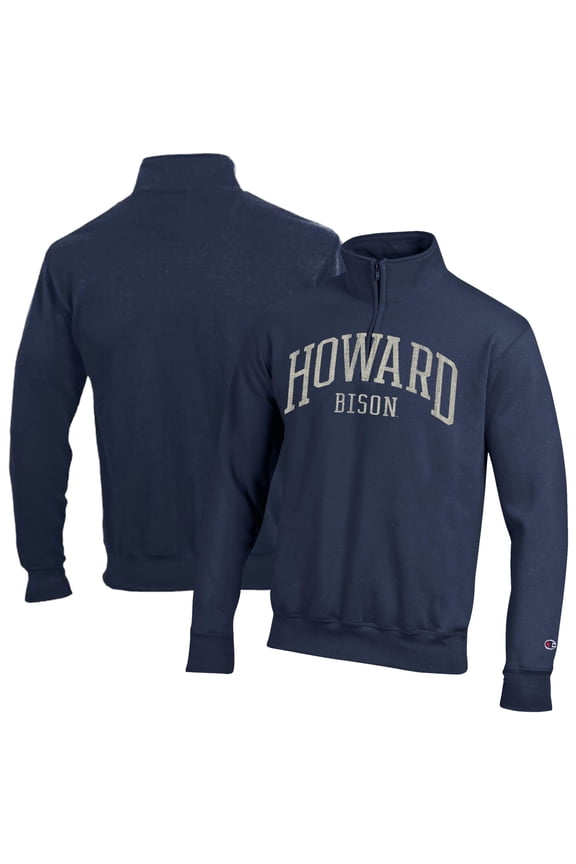 Men's Champion  Navy Howard Bison Established Date Quarter-Zip Pullover