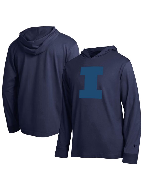 Men's Champion Navy Illinois Fighting Illini Tonal All-Star Long Sleeve Hooded T-Shirt