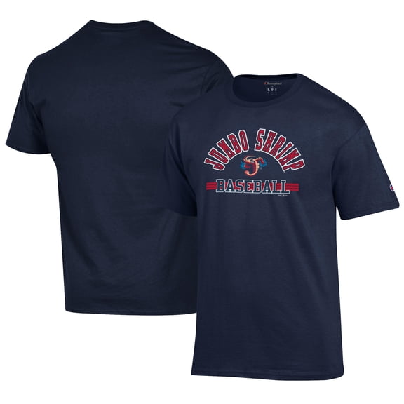 Men's Champion Navy Jacksonville Jumbo Shrimp Jersey T-Shirt