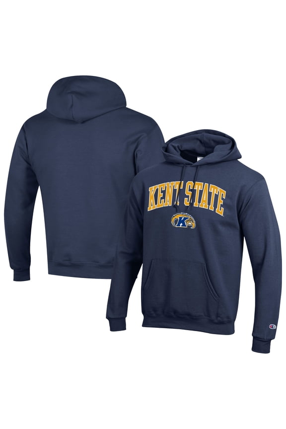 Men's Champion Navy Kent State Golden Flashes  Campus Eco Powerblend Hoodie