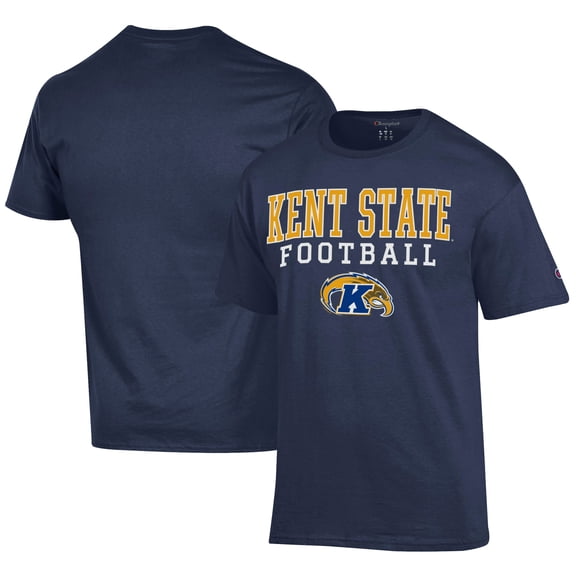 Men's Champion Navy Kent State Golden Flashes Football Jersey T-Shirt