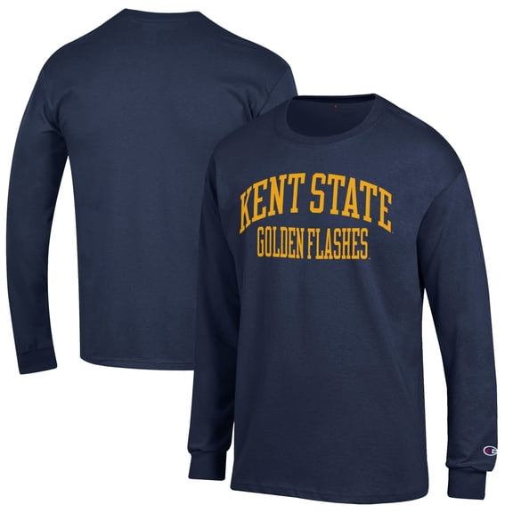 Men's Champion Navy Kent State Golden Flashes Jersey Long Sleeve T-Shirt