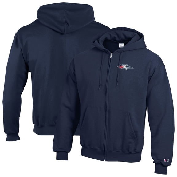 Men's Champion Navy MSU Denver Roadrunners Eco Powerblend Full-Zip Hoodie