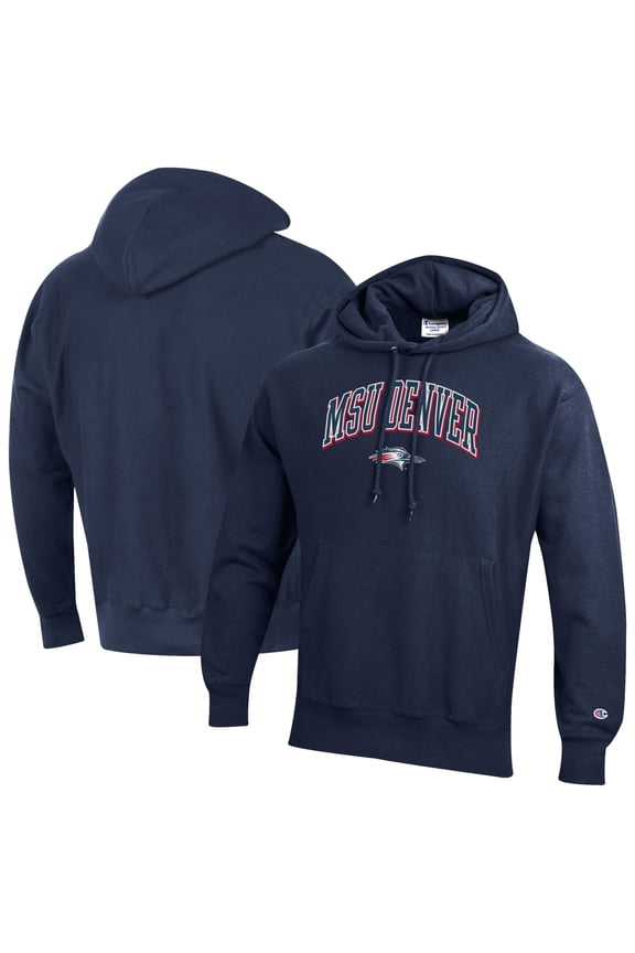 Men's Champion Navy MSU Denver Roadrunners Reverse Weave Hoodie