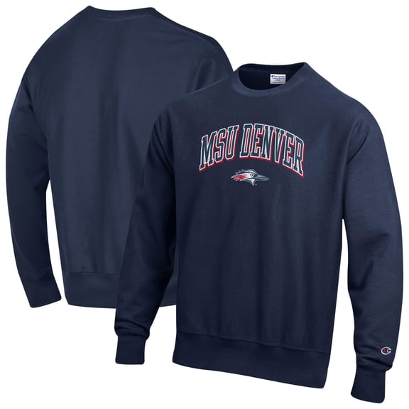 Men's Champion Navy MSU Denver Roadrunners Reverse Weave Sweatshirt