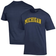 Mens Champion Navy Michigan Wolverines Basic Arch T-Shirt