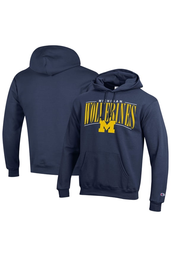 Men's Champion Navy Michigan Wolverines Team Pride Powerblend Hoodie