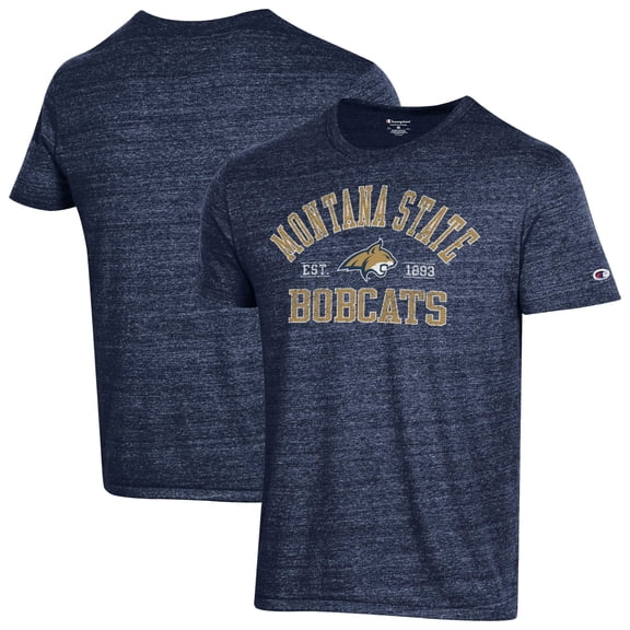Men's Champion Navy Montana State Bobcats Ultimate Triblend T-Shirt