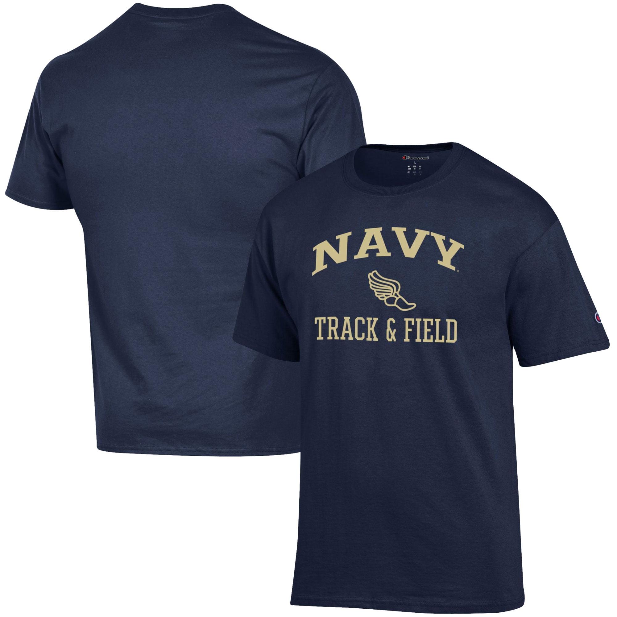 Men's Champion  Navy Navy Midshipmen Track & Field Icon T-Shirt