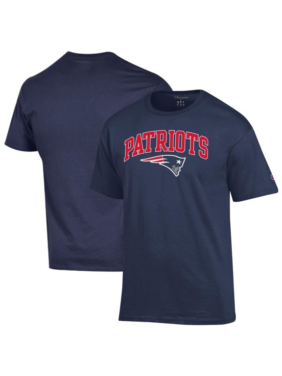 Men's Champion Navy New England Patriots Arch Over Logo T-Shirt
