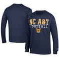 thumbnail image 1 of Men's Champion  Navy North Carolina A&T Aggies Football Jersey Long Sleeve T-Shirt, 1 of 3