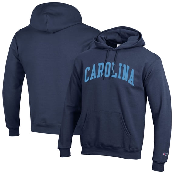 Men's Champion Navy North Carolina Tar Heels Basic Arch Fleece Pullover Hoodie