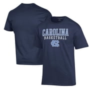 Mens Champion Navy North Carolina Tar Heels Basketball Stack T-Shirt